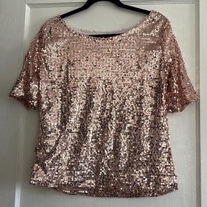 Blush Pink Sequin Top Size XL